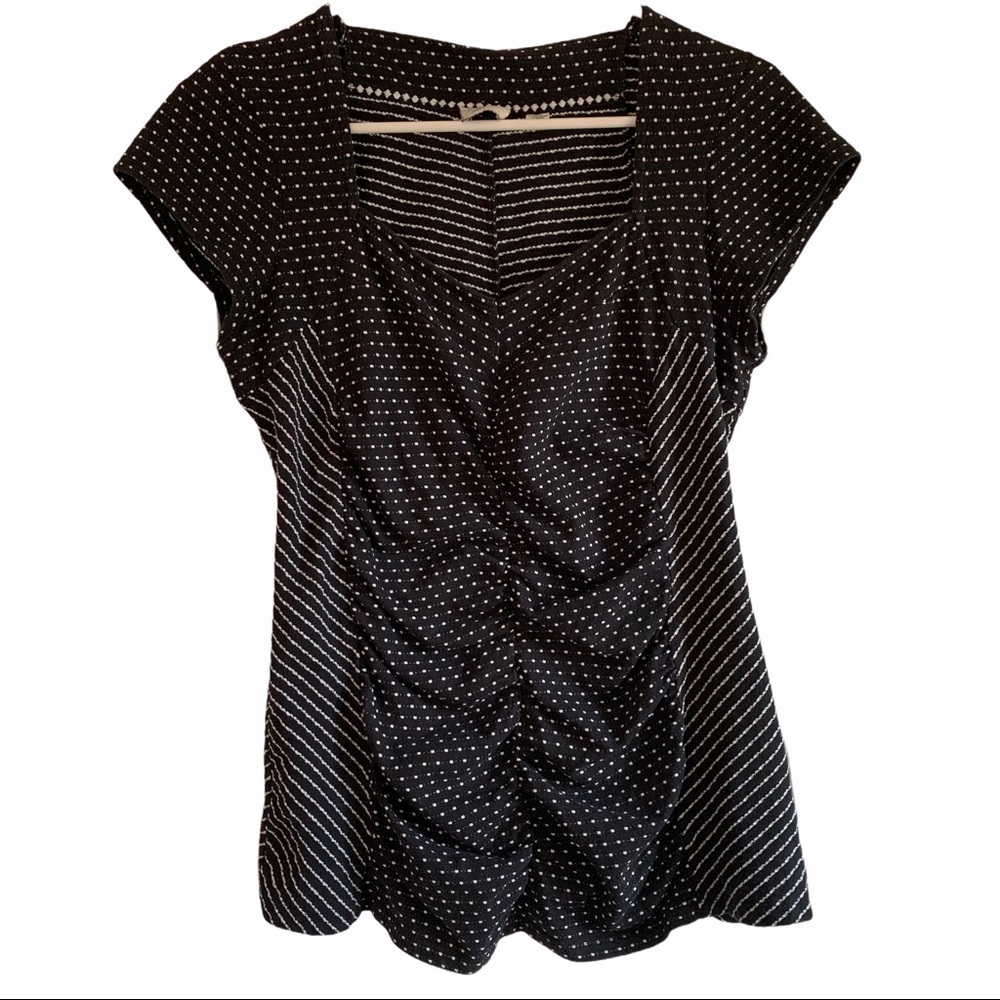 Anthropologie 9-HI5 STCL polkadot Top size Medium